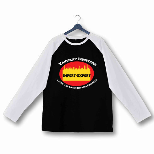 91 TV Series VANDELAY INDUSTRIES IMPORT EXPORT Custom Printed Graphic Design Raglan T-Shirt for Women